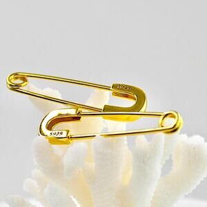 Sterling Silver Safety Pin Earrings, 025 Paperclip, Minimalist, Punk, Handmade